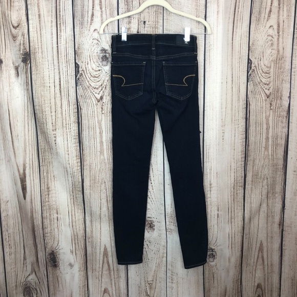 American Eagle Rose Embroidered Skinny Jeans 00S - Picture 5 of 8